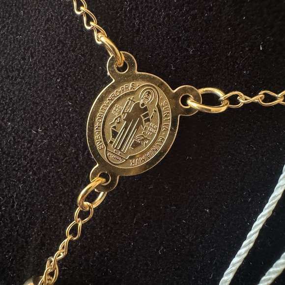 STEELTIME
Unisex 18K Gold Plated Stainless Steel Beaded Classic Rosary Necklace - Picture 5 of 6